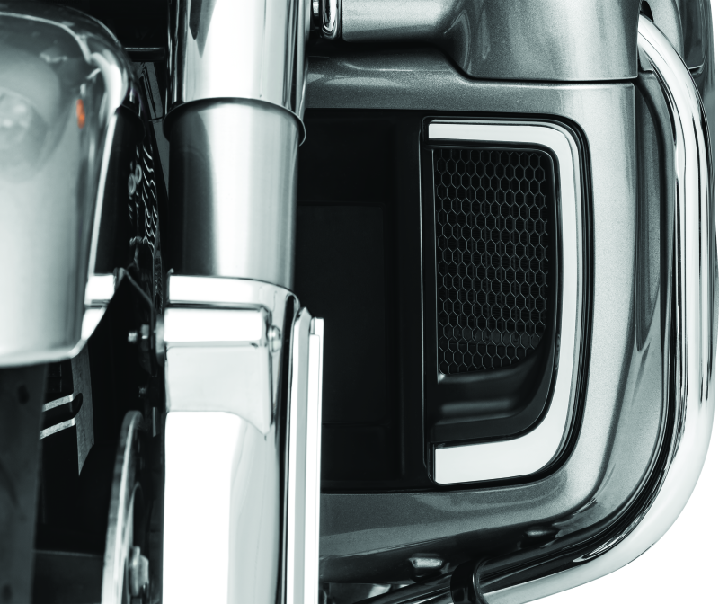 KUR5064-Kuryakyn Tracer Lower Fairing Grill Black-Exterior Trim-Kuryakyn
