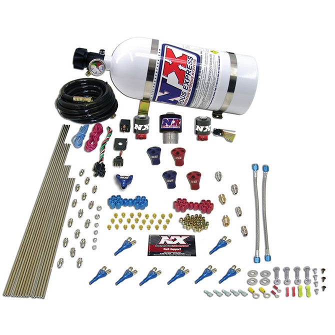 -Nitrous Express Pro-Shk/Gas 2 Fuel 1 Supershark Solenoid Nitrous Kit (200-600HP) w/10lb Bottle-Nitrous Systems-Nitrous Express