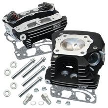Load image into Gallery viewer, S&amp;S Cycle 99-05 BT Super Stock 89cc Cylinder Head Kit - Black Wrinkle-Heads-S&amp;S Cycle