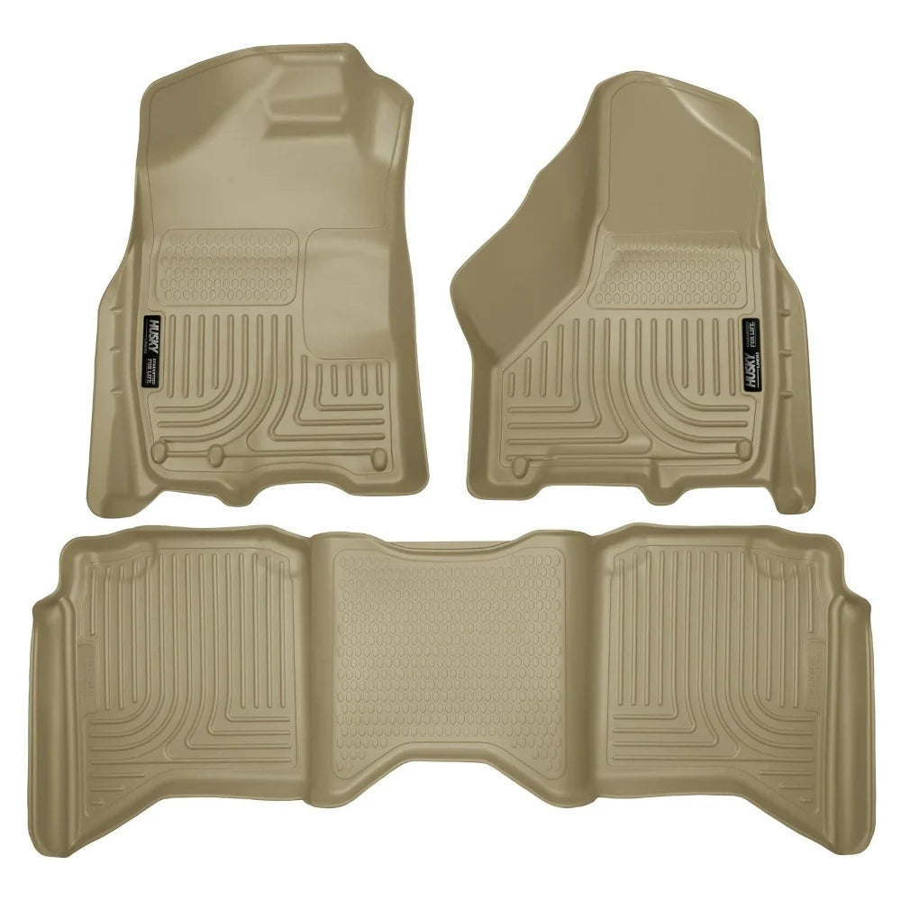 Husky Liners 2012 Dodge Ram 1500/2500/3500 Crew Cab WeatherBeater Combo Tan Floor Liners - Husky Liners HSL99003