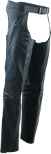 Load image into Gallery viewer, RIV094440-River Road Longhaul Leather Chaps Black - Large-Pants-River Road