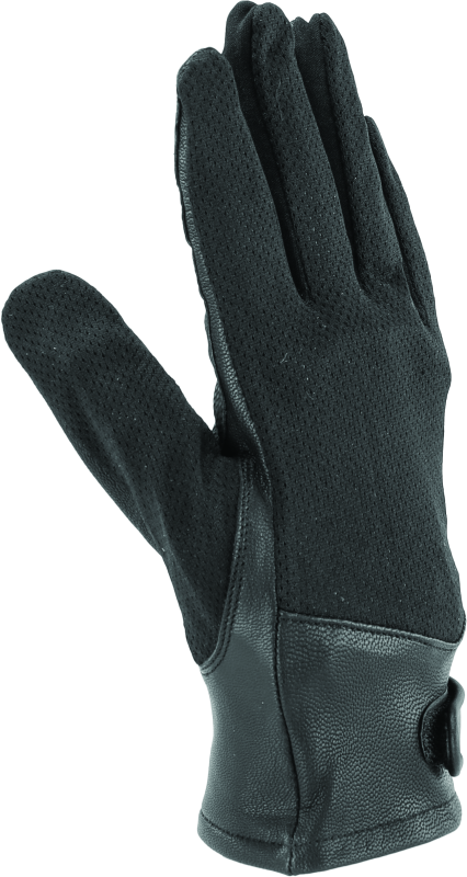 RIV094511-River Road Pecos Leather Mesh Gloves Black Womens - Small-Gloves-River Road