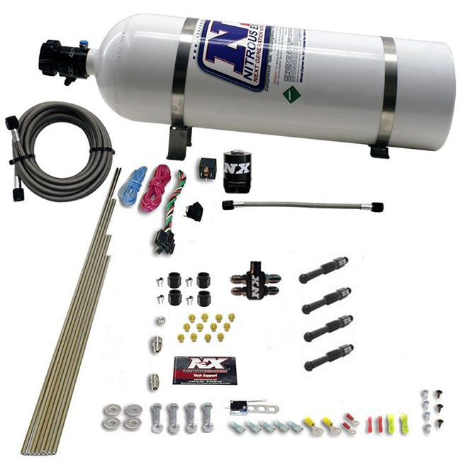 -Nitrous Express Dry Direct Port Nitrous Kit 4 Cyl w/15lb Bottle-Nitrous Systems-Nitrous Express