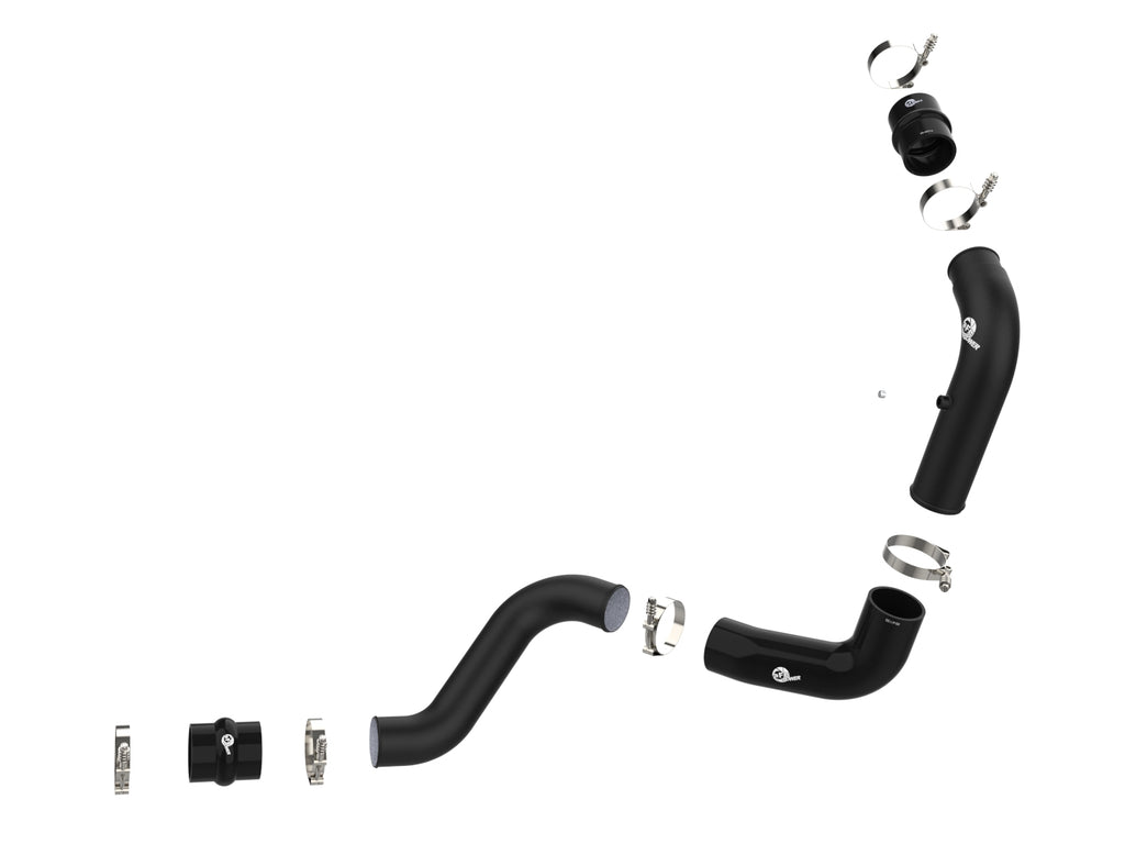 aFe aFe 20-23 GM Diesel Trucks V8 6.6L L5P BladeRunner 3in Aluminum Hot Charge Pipe - Black