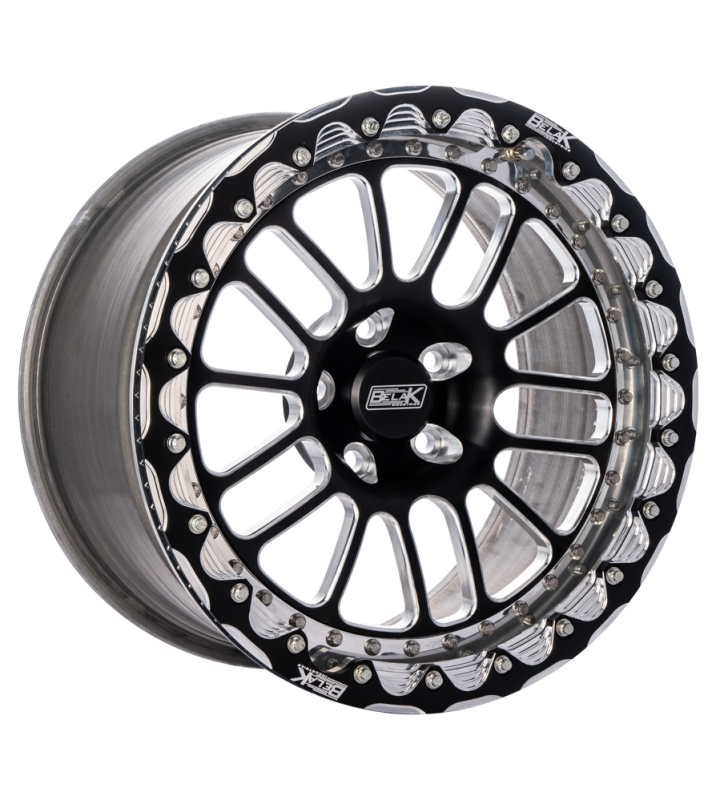 BLK13094100S25BS-SBL-Belak 13x9 / 5in BS / 4x100 BP / High Pad / Series 2 Wheel - Single Beadlock-Wheels - Forged-Belak Wheels