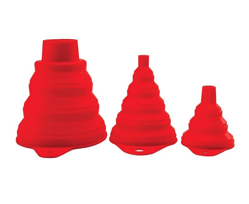 GRG47715-Griots Garage Collapsible Silicone Funnels - Set of 3-Washes & Soaps-Griots Garage