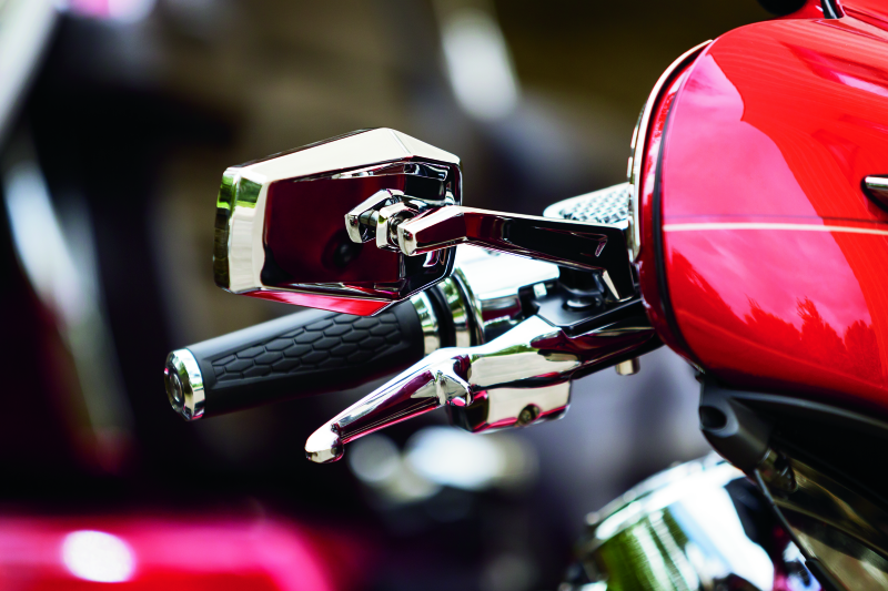 KUR5918-Kuryakyn Hex Mirrors Chrome-Rear View Mirrors-Kuryakyn