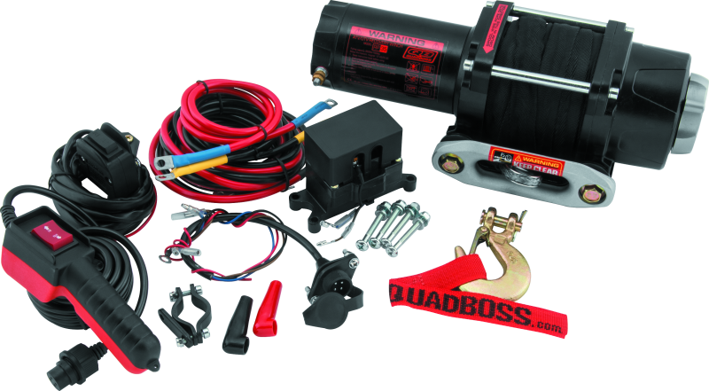 QBS608703-QuadBoss Winch 3500Lb W/Synthetic Rope-Winches-QuadBoss