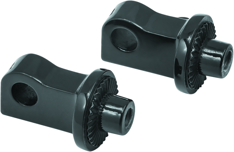KUR8886-Kuryakyn Splined Peg Adapter Black-Footpegs-Kuryakyn