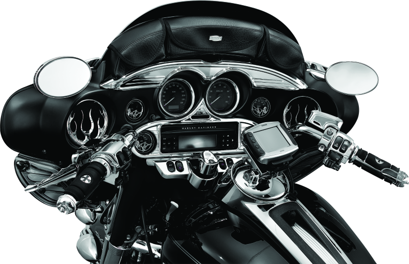 KUR3765-Kuryakyn Stereo Accent 96-13 FL Touring Models Chrome-Exterior Trim-Kuryakyn