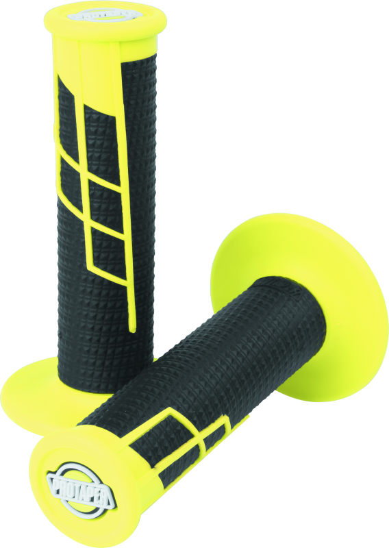 PTR021657-ProTaper Clamp-On 1/2 Waffle Grip - Neon Yellow/Black-Grips-ProTaper