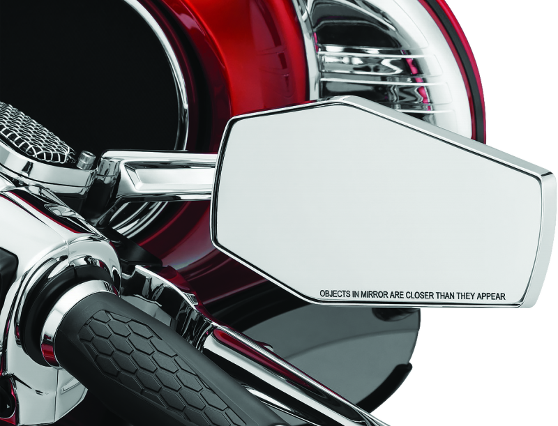 KUR5918-Kuryakyn Hex Mirrors Chrome-Rear View Mirrors-Kuryakyn