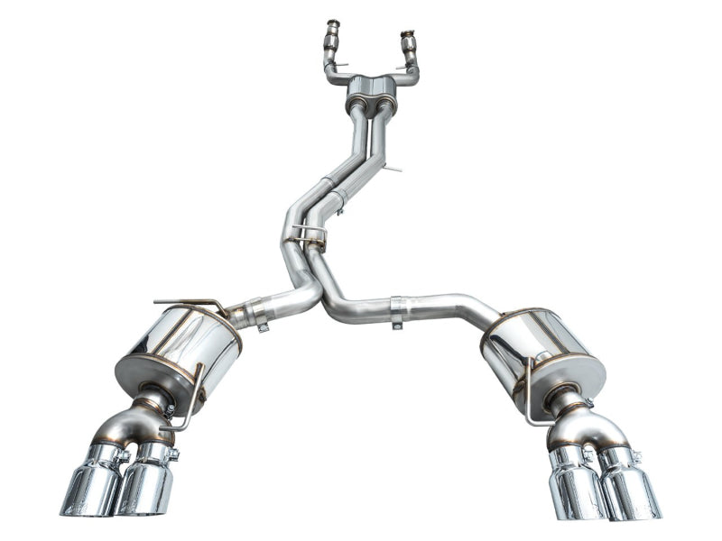 AWE3015-42103-AWE Tuning 19-23 Audi C8 S6/S7 2.9T V6 AWD Touring Edition Exhaust - Chrome Silver Tips-Catback-AWE Tuning