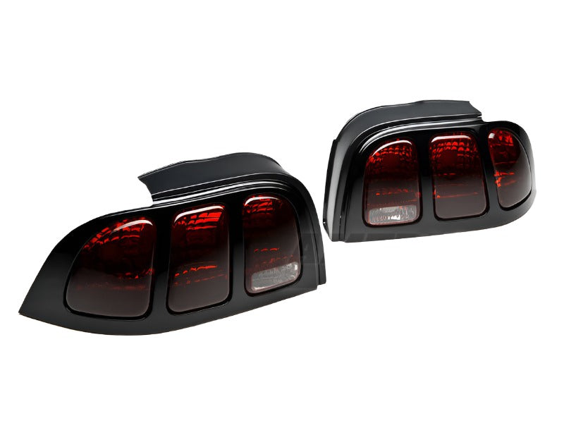 Raxiom 96-98 Ford Mustang Tail Lights- Black Housing (Smoked Lens)-Tail Lights-Raxiom