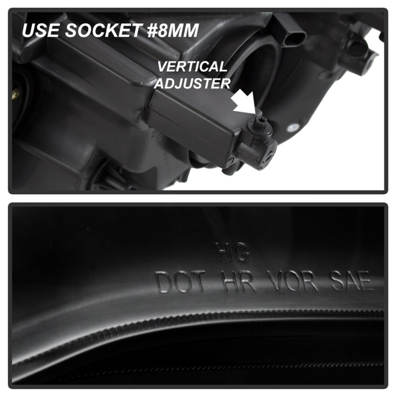 SPY9042492-xTune 11-17 Dodge Grand Caravan OEM Style Headlights - Black (HD-JH-CHRTC08-AM-BK)-Headlights-SPYDER