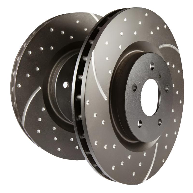 EBCGD7255-EBC 10-14 Ford Mustang 3.7 GD Sport Front Rotors-Brake Rotors - Slot & Drilled-EBC