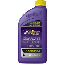 Load image into Gallery viewer, RLP06484-Royal Purple Premium Synthetic High Performance Euro Formula 0W-40 Motor Oil - 1 Quart-Motor Oils-Royal Purple