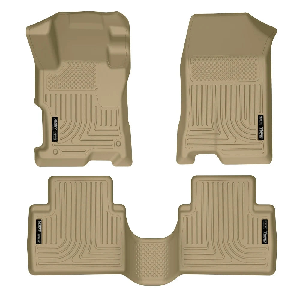 Husky Liners 08-12 Honda Accord (4DR) WeatherBeater Combo Tan Floor Liners (One Piece for 2nd Row) - Husky Liners HSL98403