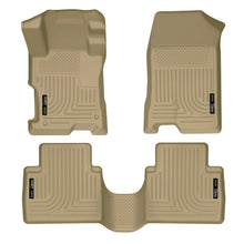 Load image into Gallery viewer, Husky Liners 08-12 Honda Accord (4DR) WeatherBeater Combo Tan Floor Liners (One Piece for 2nd Row) - Husky Liners HSL98403