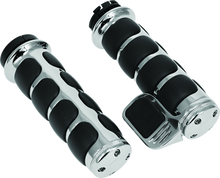 Load image into Gallery viewer, KUR6342-Kuryakyn Premium ISO Grip With Throttle Boss Dual Cable Chrome-Grips-Kuryakyn