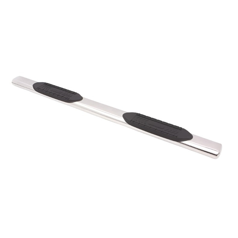 LND24310564-Lund 07-17 Chevy Silverado 1500 Crew Cab 6in. Oval Straight SS Nerf Bars - Polished-Nerf Bars-LUND