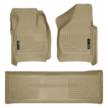 Load image into Gallery viewer, Husky Liners 08-10 Ford SD Crew Cab WeatherBeater Combo Tan Floor Liners (w/o Manual Trans Case) - Husky Liners HSL98383