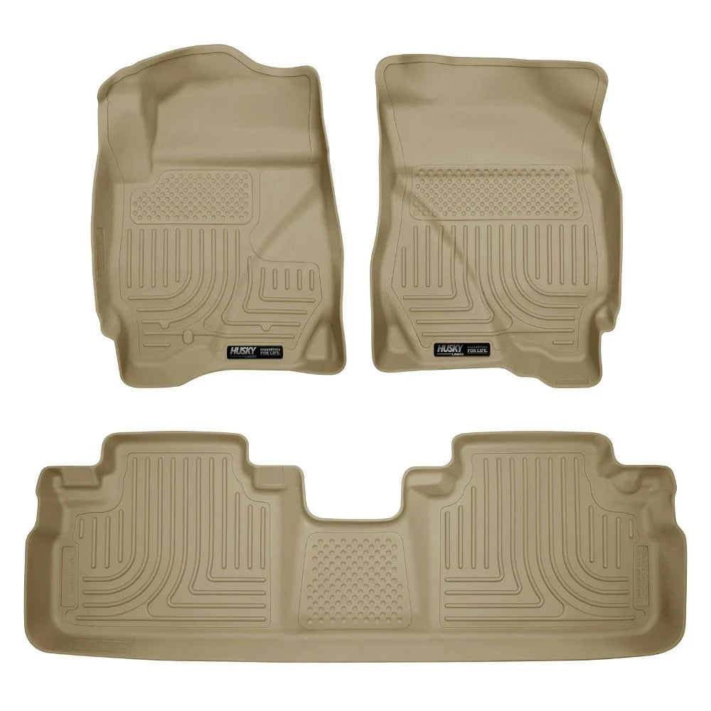 Husky Liners 09-12 Ford Escape/Mazda Tribute (Base/Hybrid) WeatherBeater Combo Tan Floor Liners - Husky Liners HSL98353