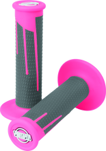 Load image into Gallery viewer, PTR021684-ProTaper Full Diamond Clamp-On Grips - Neon Pink/Dark Gray-Grips-ProTaper