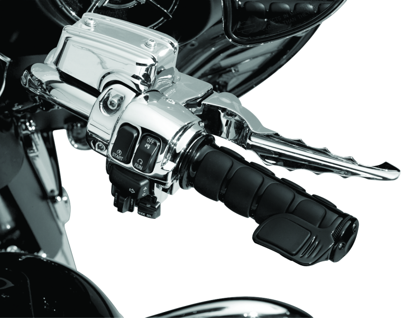 KUR6318-Kuryakyn Contoured ISO Throttle Boss Black-Throttle Controllers-Kuryakyn