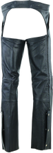 Load image into Gallery viewer, RIV094420-River Road Plains Leather Chaps Black - Large-Pants-River Road