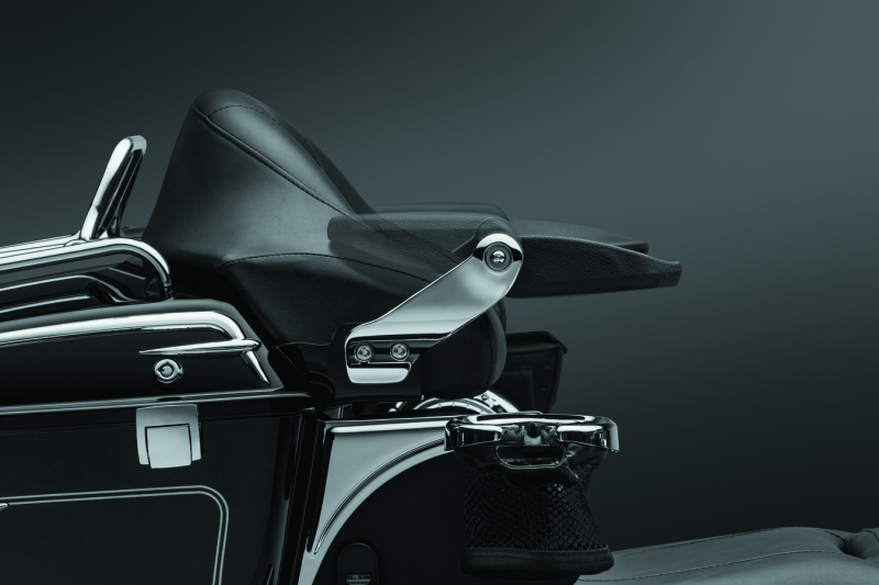KUR8958-Kuryakyn Stealth Passenger Armrests 97-13 Touring Models Chrome-Armrests-Kuryakyn