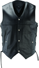Load image into Gallery viewer, RIV094431-River Road Old Skool Leather Vest Black - Small-Vests-River Road