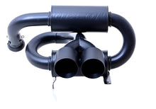 Load image into Gallery viewer, GIB98057-Gibson 2024 Cam-Am Maverick R 4in. T304 Stainless Round Dual Wall Slash-Cut Tip - Black Ceramic-X Pipes-Gibson