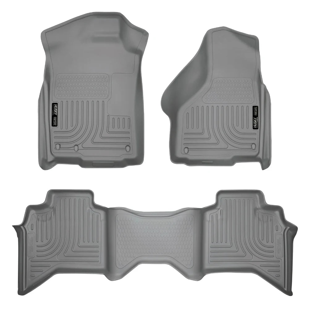 Husky Liners 03-08 Dodge Ram 1500/2500/3500 Quad Cab WeatherBeater Combo Gray Floor Liners - Husky Liners HSL98032