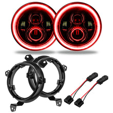 Load image into Gallery viewer, Oracle Jeep Wrangler JL/Gladiator JT 7in. High Powered LED Headlights (Pair) - Red-Headlights-ORACLE Lighting