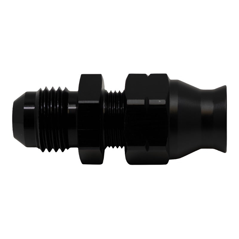 DWK6-02-0108-B-DeatschWerks 6AN Male Flare to 5/16in Hardline Compression Adapter - Anodized Matte Black-Fuel Components Misc-DeatschWerks