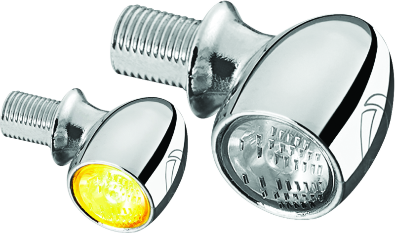 KUR2521-Kuryakyn Kellerman Atto Clear Lens Amber Chrome-Light Accessories and Wiring-Kuryakyn