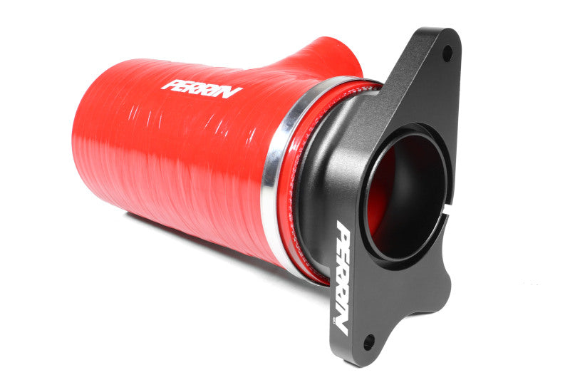 Perrin 2022+ Subaru WRX Red 3in Turbo Inlet Hose w/ Nozzle (Short)-Hoses-Perrin Performance