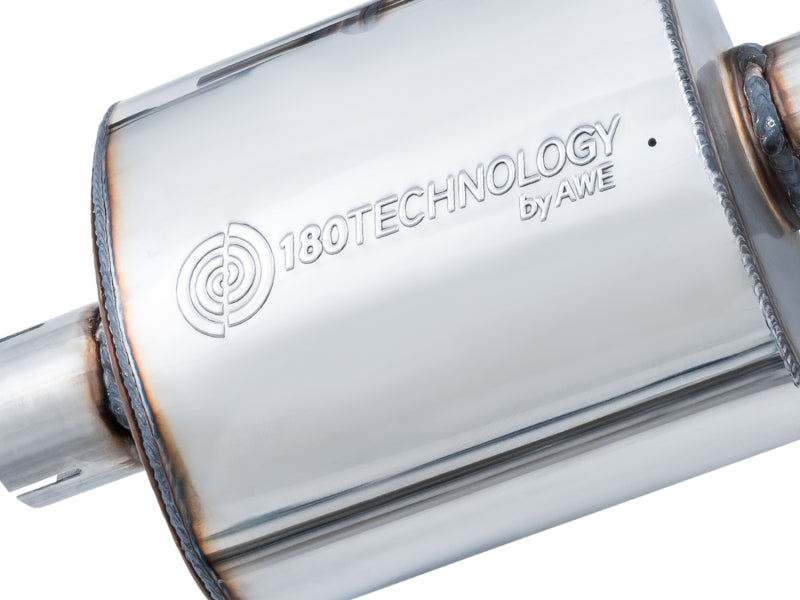 AWE3015-32090-AWE Tuning Audi B9 A5 Touring Edition Exhaust Dual Outlet - Chrome Silver Tips (Includes DP)-Catback-AWE Tuning
