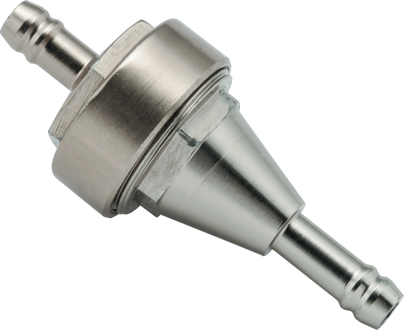 BKM152401-BikeMaster 1/4in Inline Fuel Filter - Titanium-Fuel Filters-Bike Master