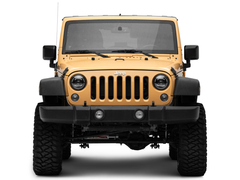 RAXJ132813-Raxiom 07-18 Jeep Wrangler JK Axial Series LED Headlights- Black Housing (Clear Lens)-Headlights-Raxiom
