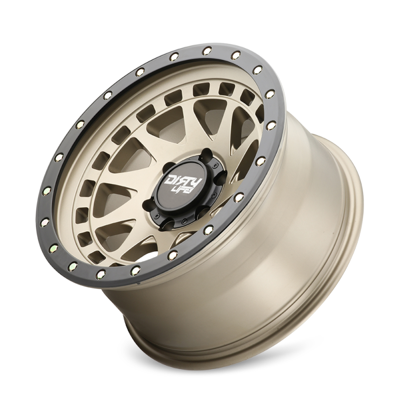 DLW9311-7973MGD12-Dirty Life 9311 Enigma Pro 17x9/5x127 BP/-12mm Offset/71.5mm Hub Satin Gold Wheel - Beadlock-Wheels - Cast-Dirty Life