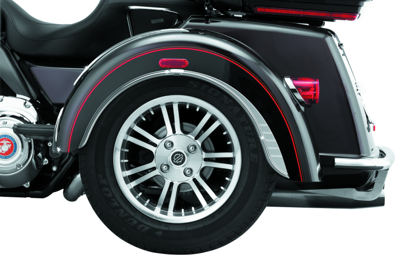 KUR7214-Kuryakyn Rear Fender Flares For Trikes Chrome-Exterior Trim-Kuryakyn