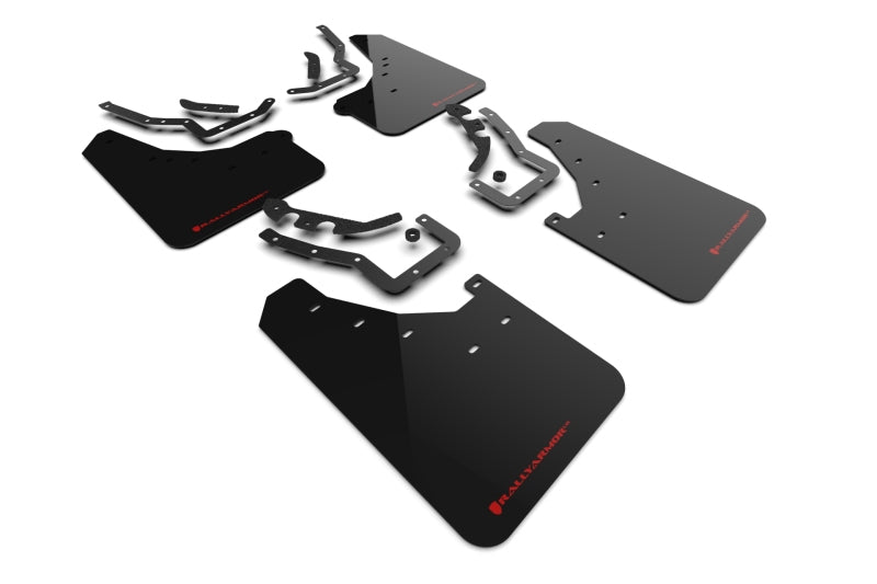 RALMF114-UR-BLK-RD-Rally Armor 2024 Toyota Tacoma Black UR Mud Flap w/ Red Logo-Mud Flaps-Rally Armor