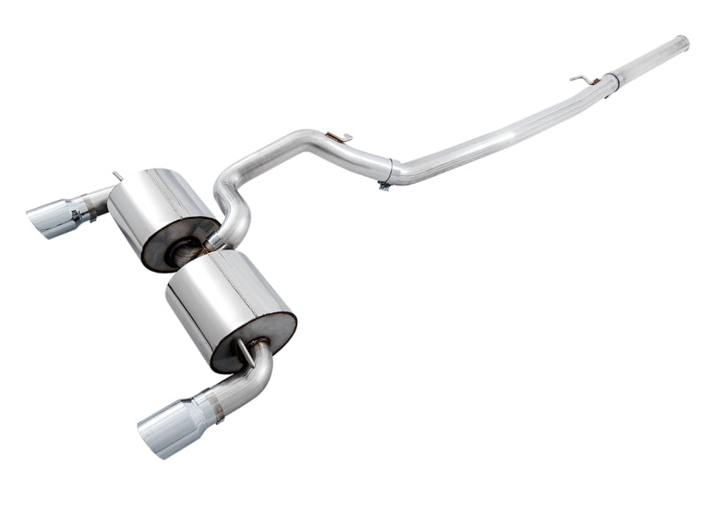 AWE3015-32088-AWE Tuning Ford Focus RS Touring Edition Cat-back Exhaust- Non-Resonated - Chrome Silver Tips-Catback-AWE Tuning