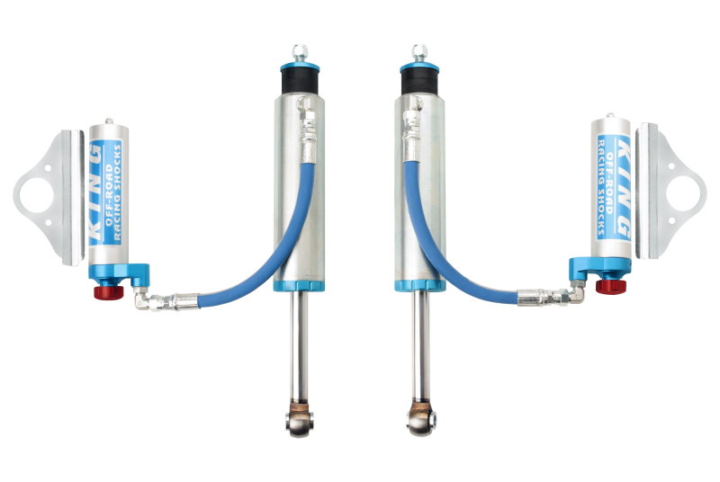 King Shocks 25001-184A Front 2.5 Remote Reservoir Shocks with Adjusters - 2000-2010 GM 2500 HD and 3500 HD - image 1