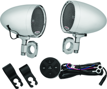 Load image into Gallery viewer, KUR2712-Kuryakyn Road Thunder Speaker Pods Bluetooth Audio Controller Chrome-Audio-Kuryakyn