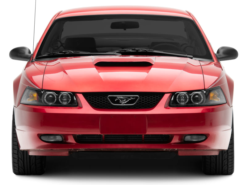 Raxiom 99-04 Ford Mustang Dual LED Halo Projector Headlights- Black Housing (Clear Lens)-Headlights-Raxiom