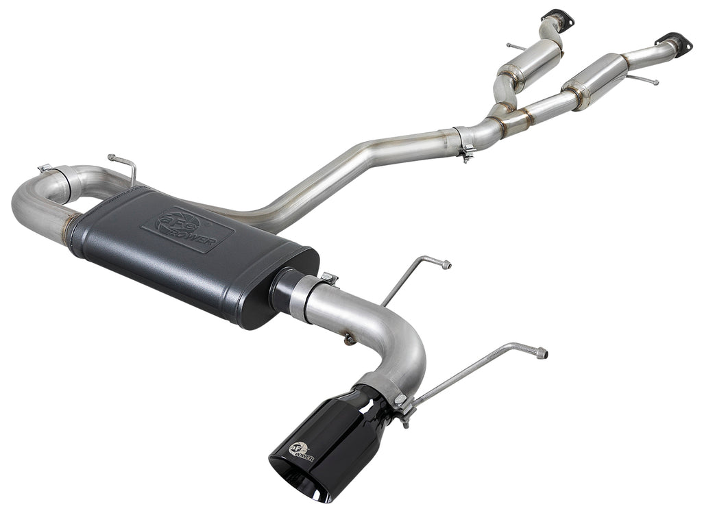 aFe aFe Large Bore HD 3in 304 SS Cat-Back Exhaust w/ Black Tips 14-19 Jeep Grand Cherokee (WK2) V6-3.6L
