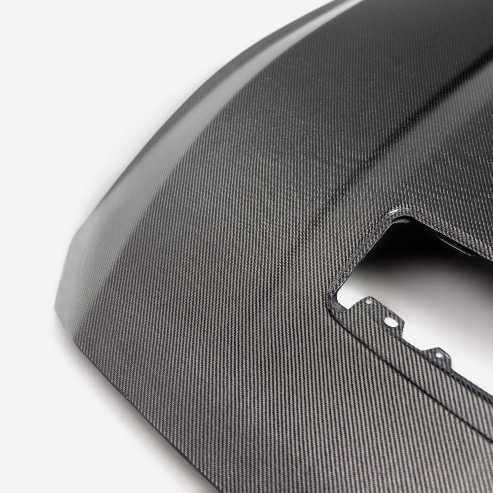 Type-OE double sided carbon fiber hood for 2024 Ford Mustang